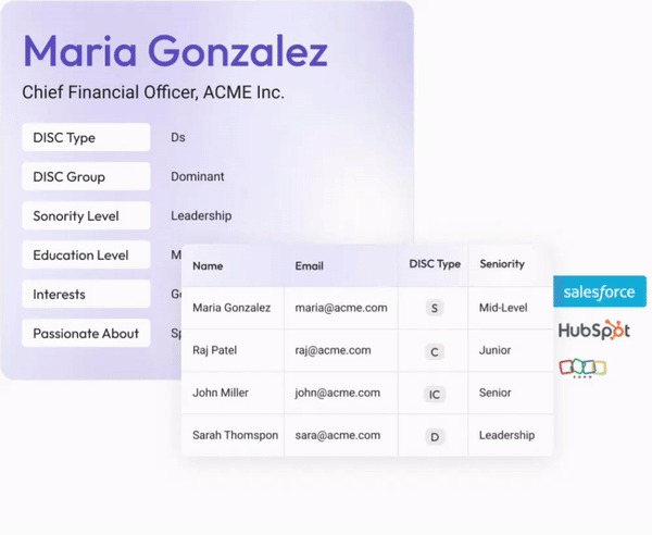 Humantic AI’s omnichannel enrichment brings buyer intelligence to your system of choice: with native integrations in sales tools like Salesforce, Hubspot, Outreach, Salesloft, and more.